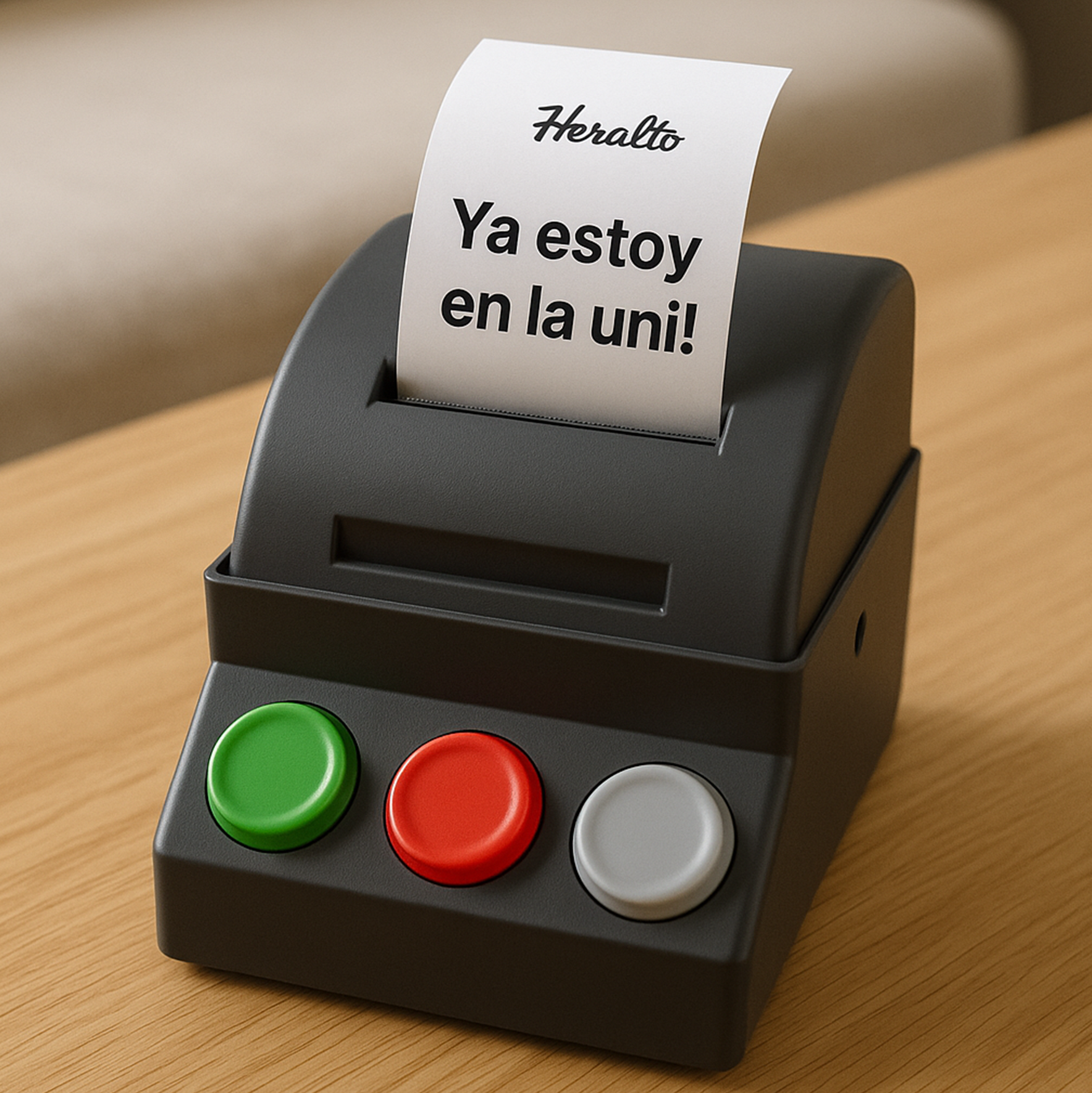 Impresora Heralto Paper imprimiendo contenido automáticamente
